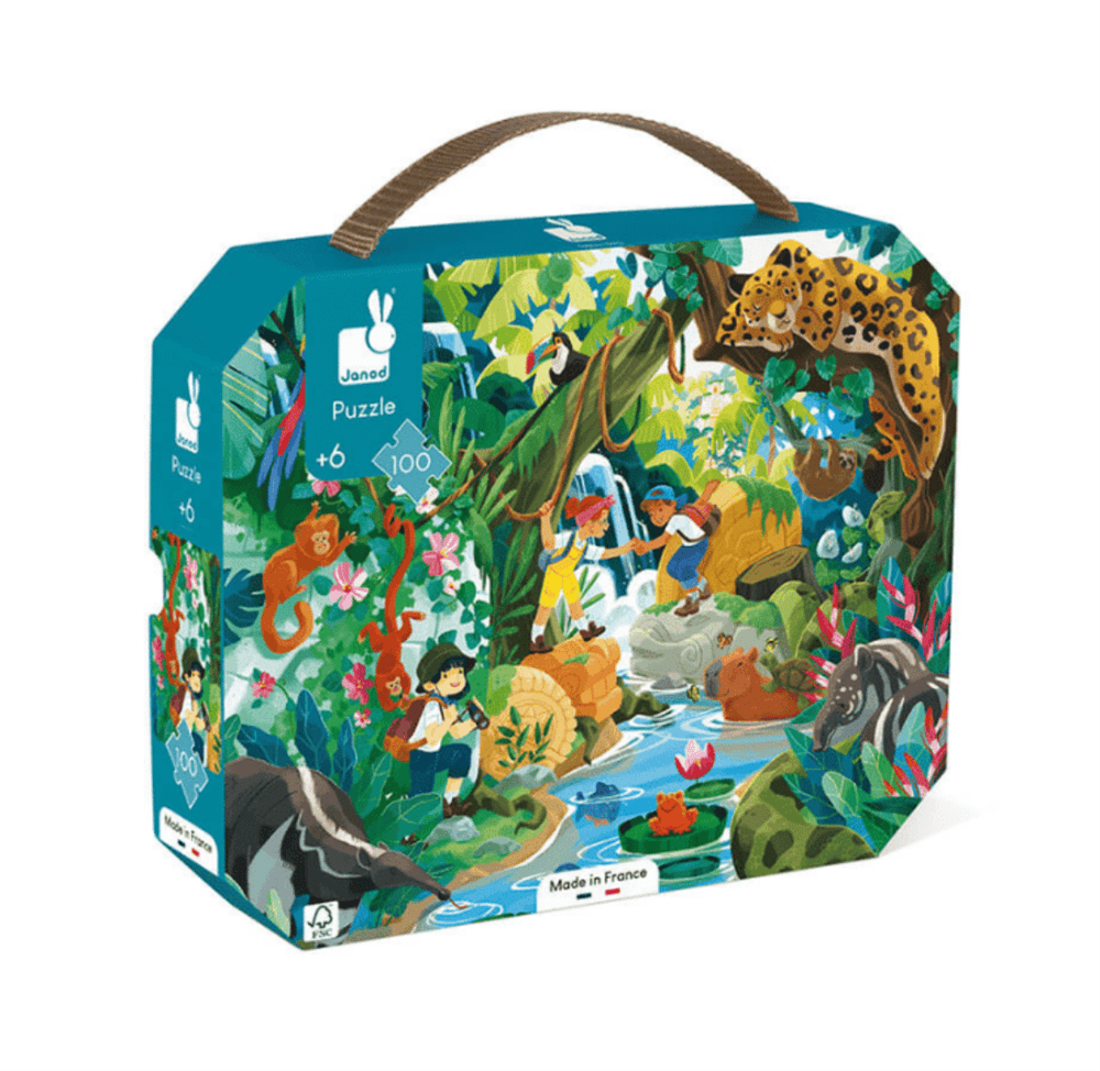 Janod 100 Parça Çantalı Puzzle - Inka Macerası resmi