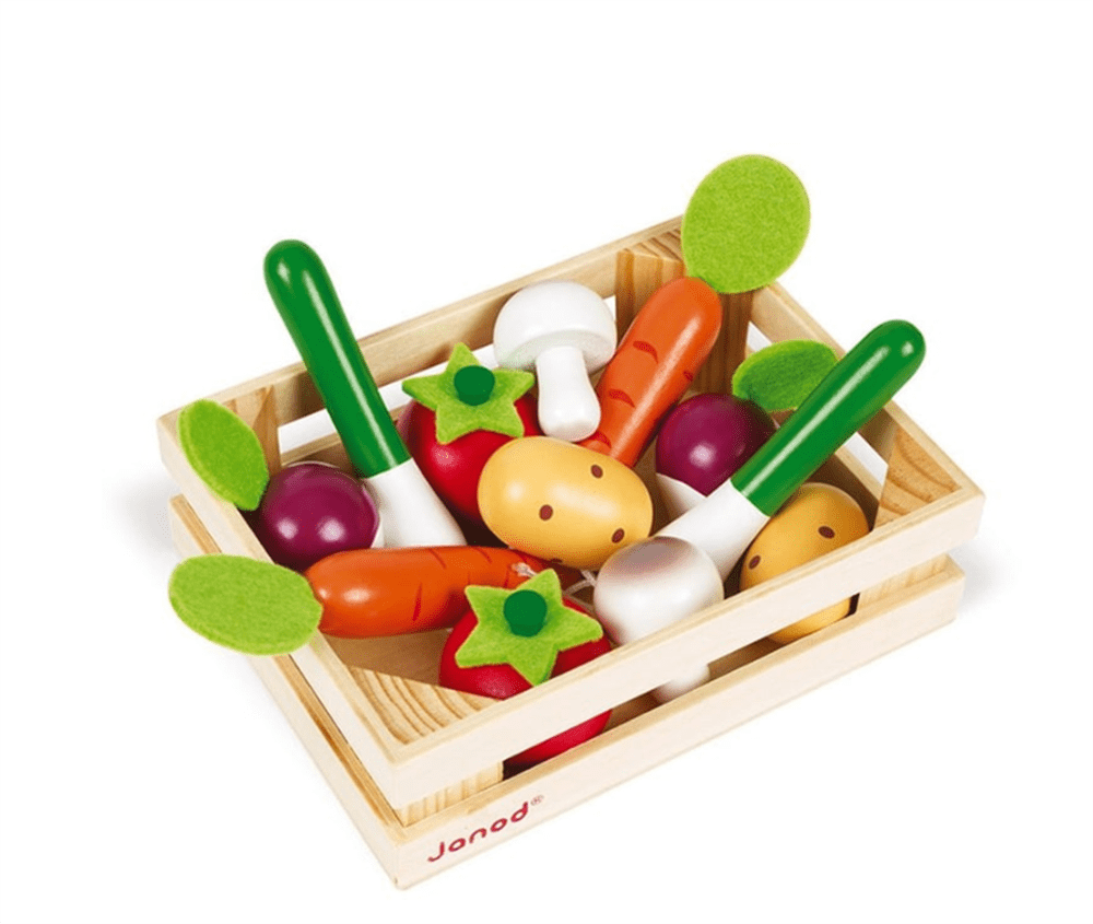 Janod 12 Parça Ahşap Sebze Kasası resmi