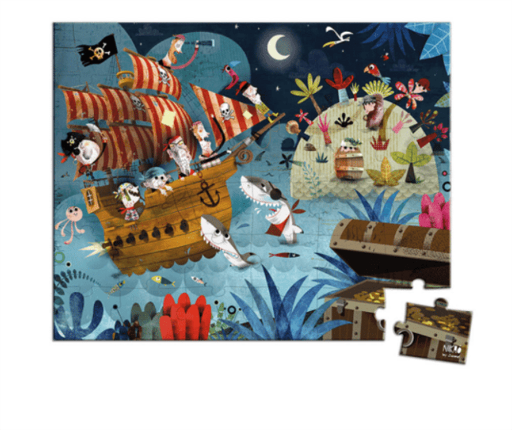 Janod 54 Parça Çantalı Puzzle - Ayıcık Ailesi resmi