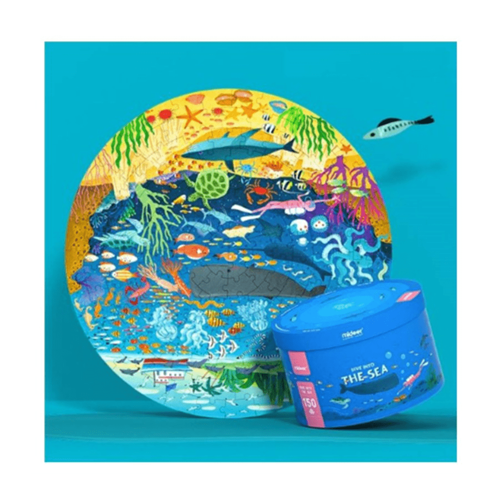 150 Parça Yuvarlak Yapboz Denizin Derinliklerinde resmi