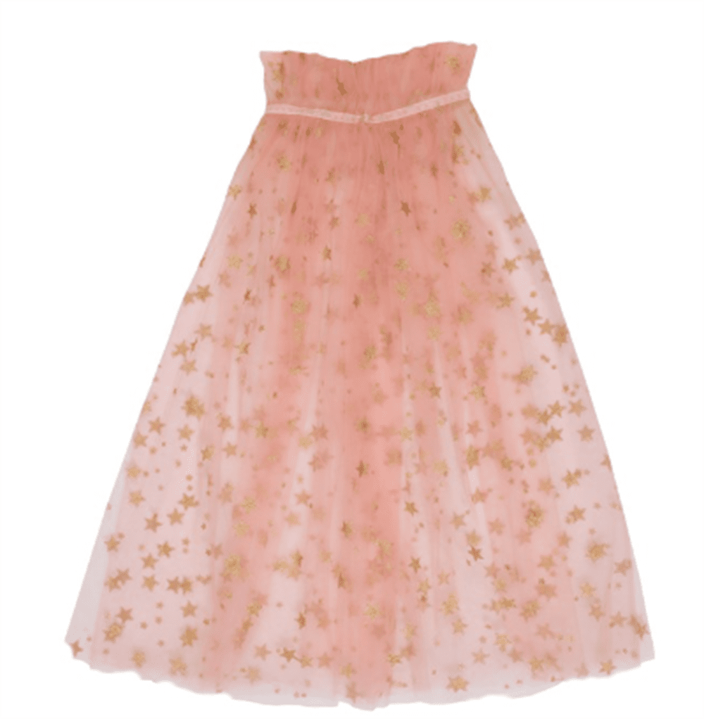 Pembe Yıldızlı Pelerin Kostüm Elbise resmi