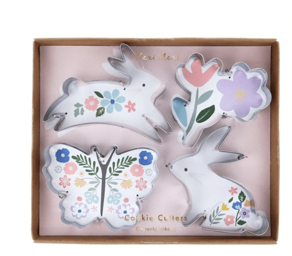 Çiçekli Tavşan Kurabiye Kalıpları resmi