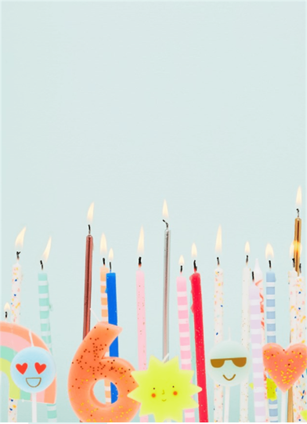 Mavi Yeşil Simli Mumlar resmi