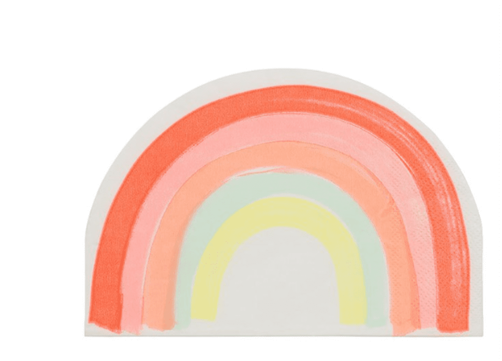 Neon Gökkuşağı Peçete L resmi