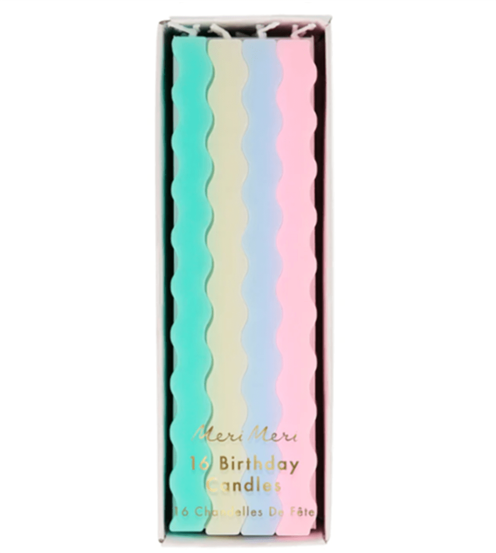 Pastel Dalgalı Mumlar 16’lı resmi