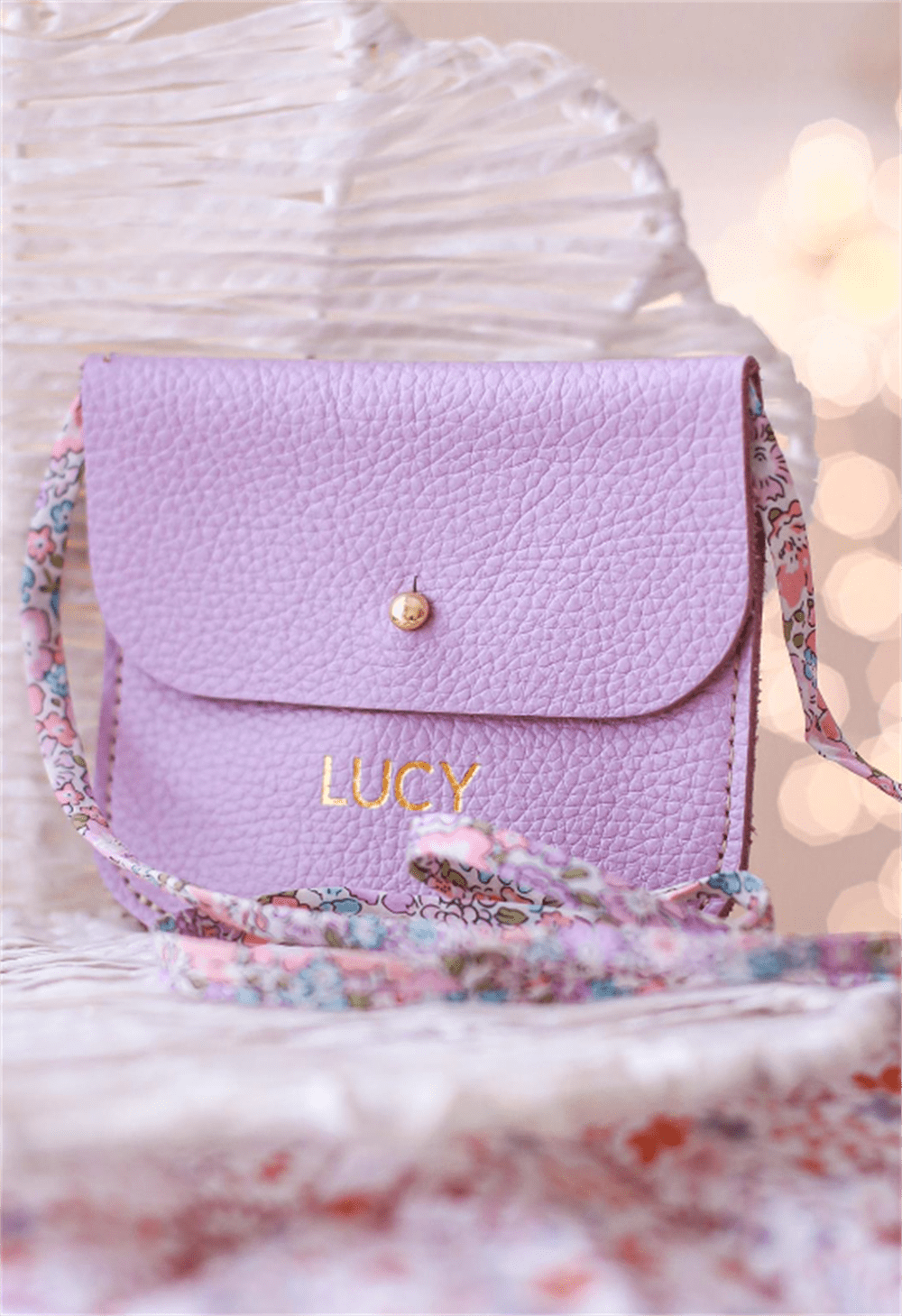 Mini & Kids Deri Çanta Lila resmi