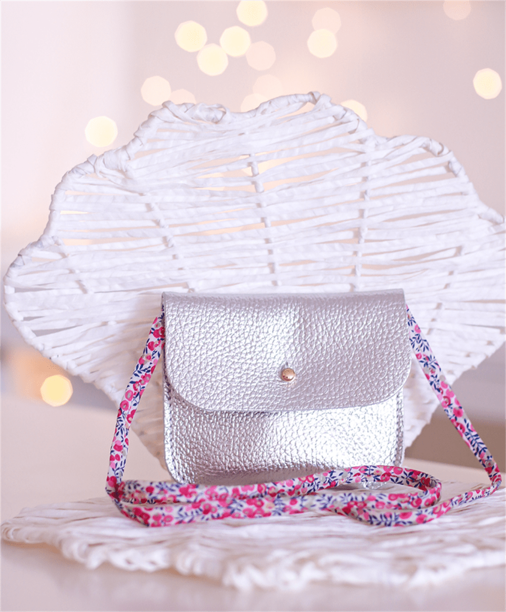 Mini & Kids Deri Çanta Silver resmi