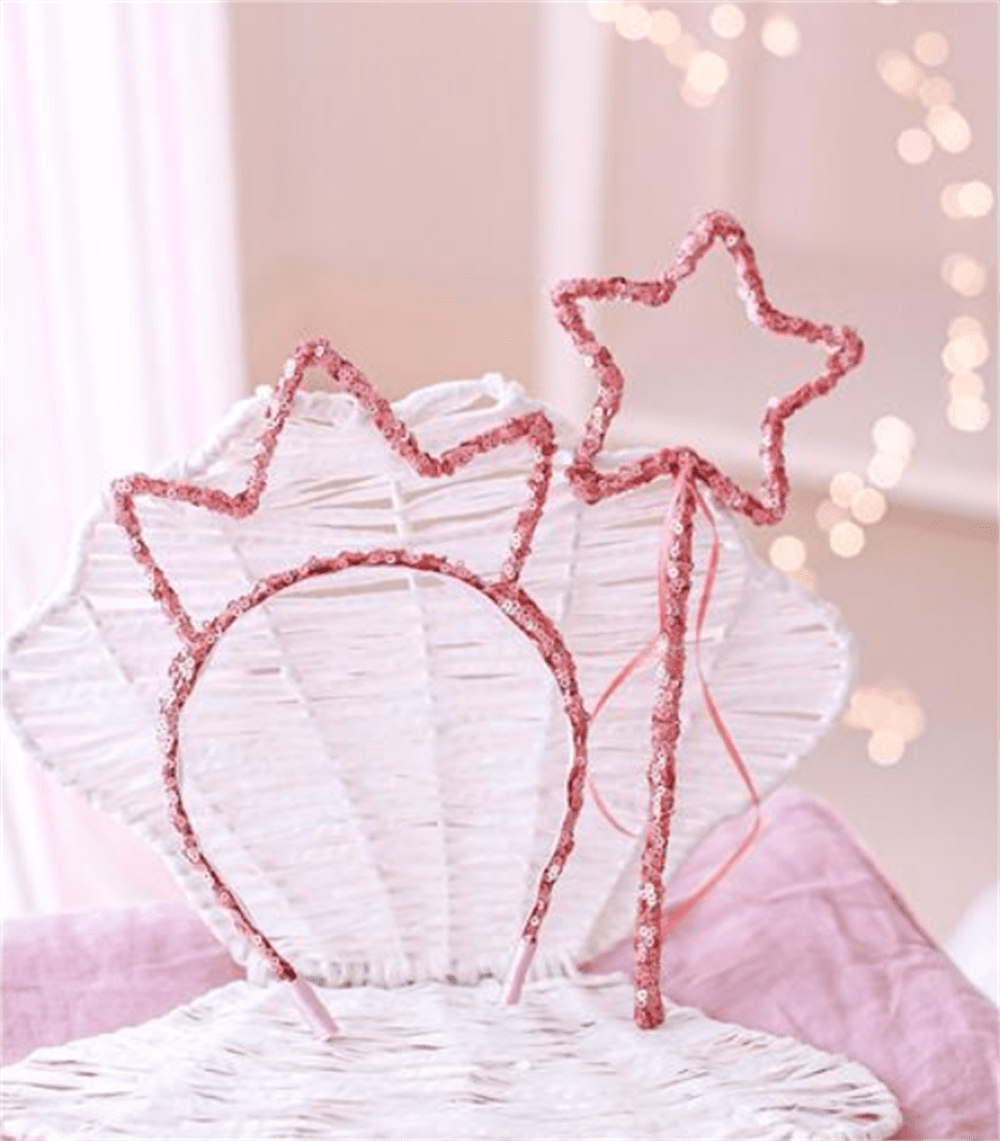 Mini & Kids Taç Asa Seti Açık Pembe resmi