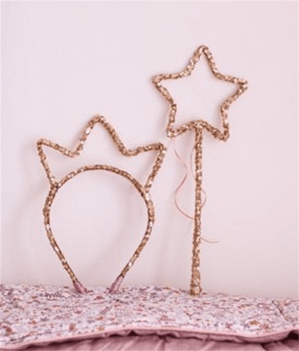 Mini & Kids Taç Asa Seti Gold resmi