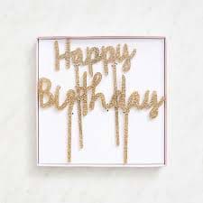 Happy Birthday Akrilik Pasta Süsü resmi
