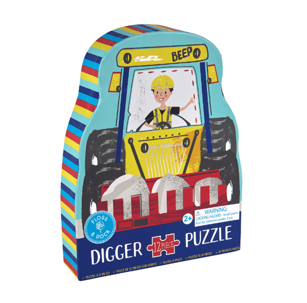 12 Parça Şekilli Kutulu Yapboz Construction resmi