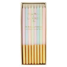 Ladurée Paris Gold Leaf Candles - Laduree Paris Altın Detaylı Mumlar (16'lı) resmi