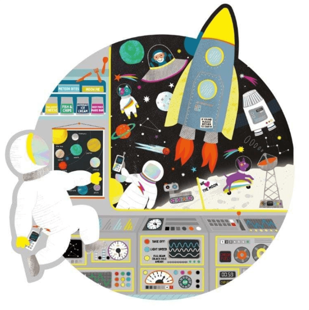 3 ü 1 arada 100 Parça Yapboz Space resmi