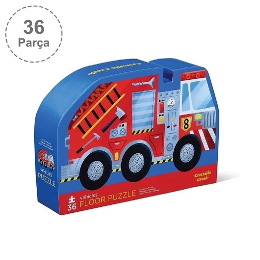 Crocodile Creek Dekoratif Puzzle - 36 Parça - Araçlar resmi