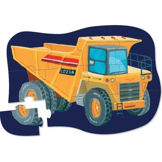 Crocodile Creek Dekoratif Puzzle - 36 Parça - Construction Zone resmi