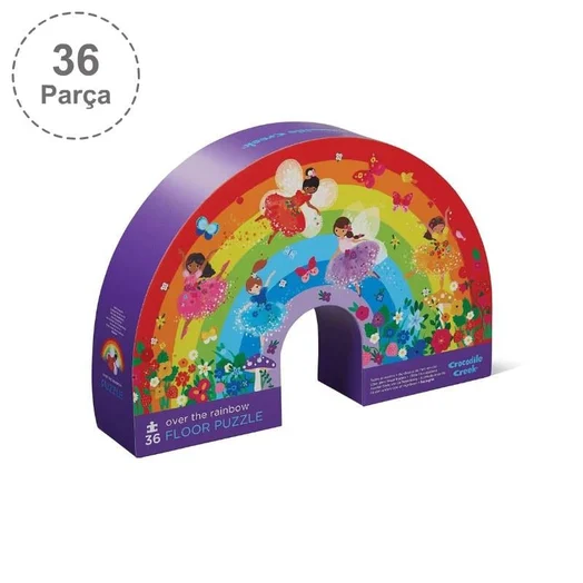 Crocodile Creek Dekoratif Puzzle - 36 Parça - Over the Rainbow resmi