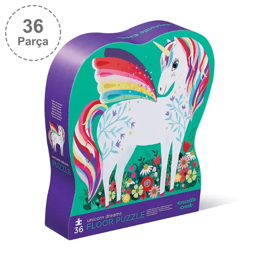 Crocodile Creek Dekoratif Puzzle - 36 Parça - Unicorn resmi