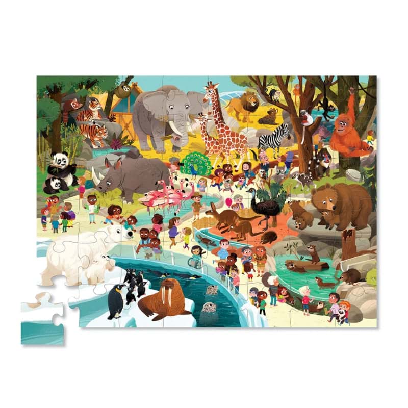 Crocodile Creek Müzede Bir Gün Puzzle - 48 Parça - Hayvanat Bahçesi resmi