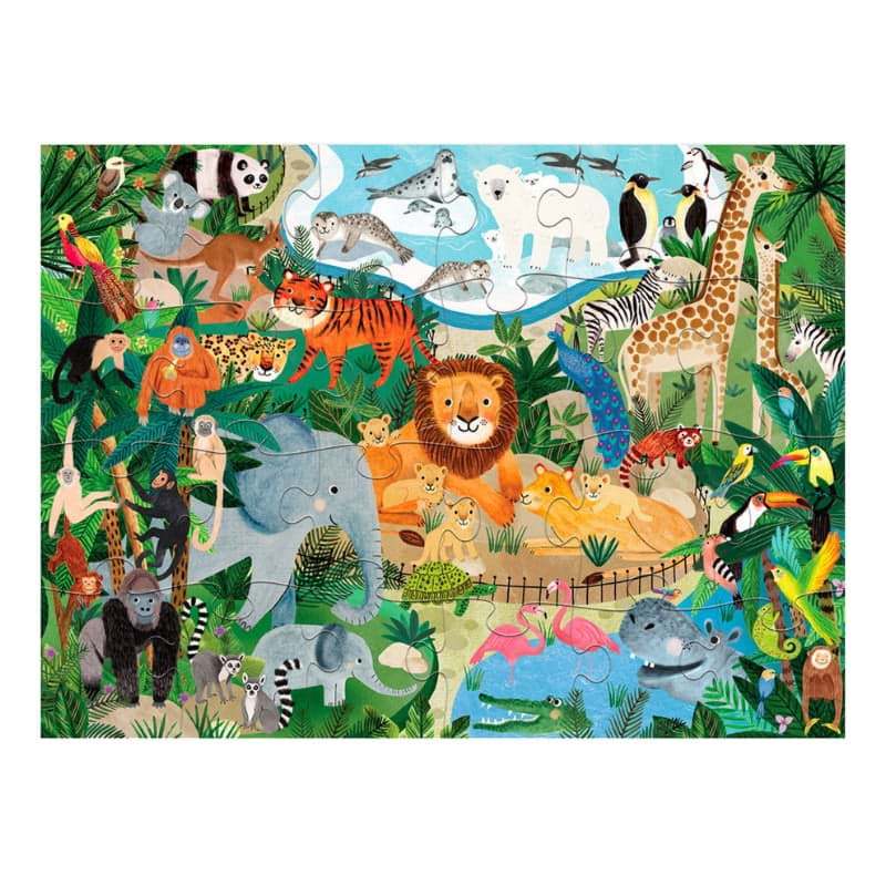 Crocodile Creek Puzzle - 24 Parça - Hayvanat Bahçesi resmi