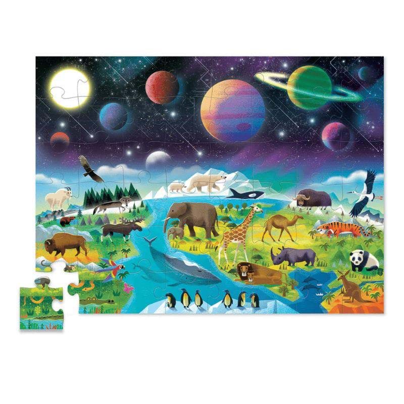 Crocodile Creek Puzzle - 48 Parça - Dünya Ve Uzay resmi