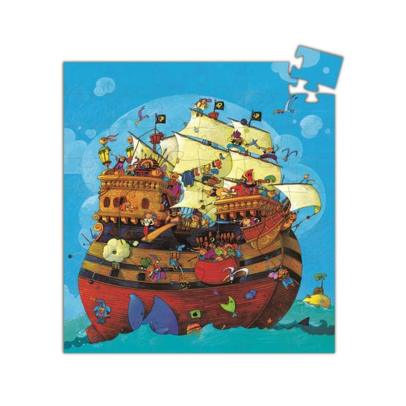 Djeco Dekoratif Puzzle 54 Parça - Barbarossa's Boat resmi