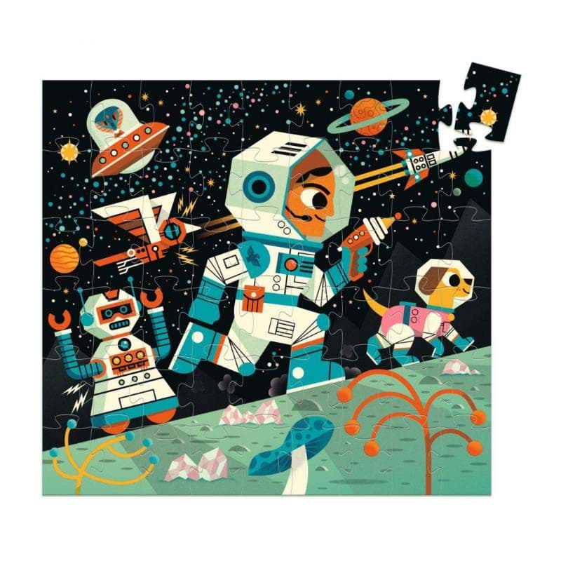 Djeco Dekoratif Puzzle 54 Parça - Space Station resmi