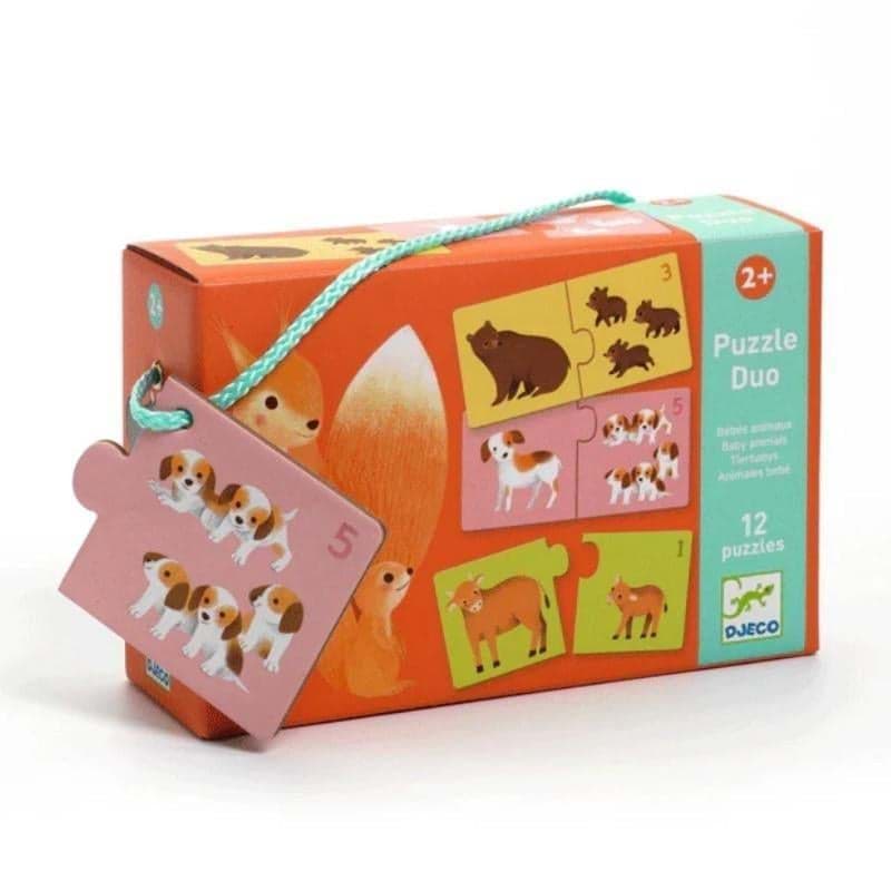 Djeco İkili Puzzle / Baby Animals resmi