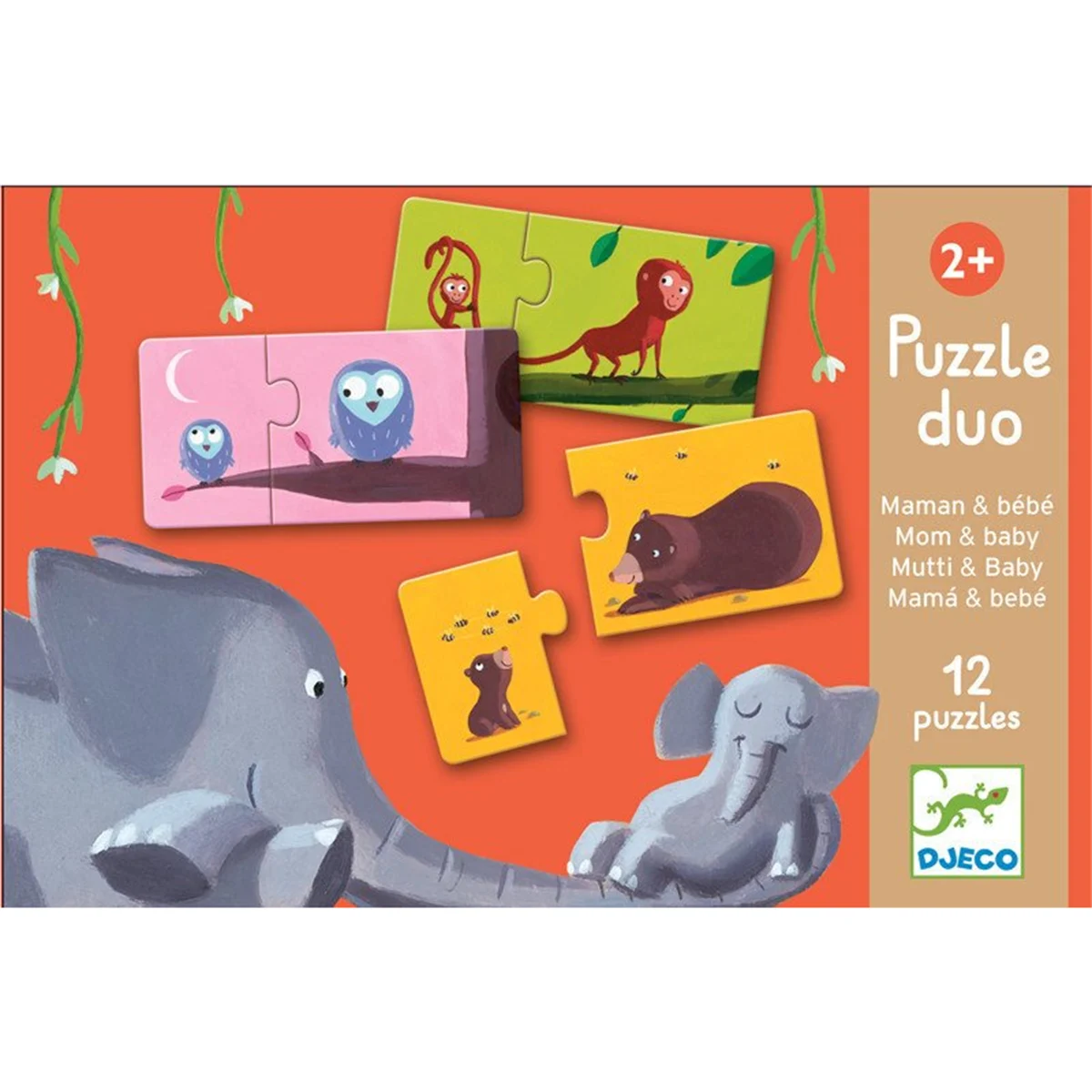 Djeco İkili Puzzle/ Duo Mom Baby resmi
