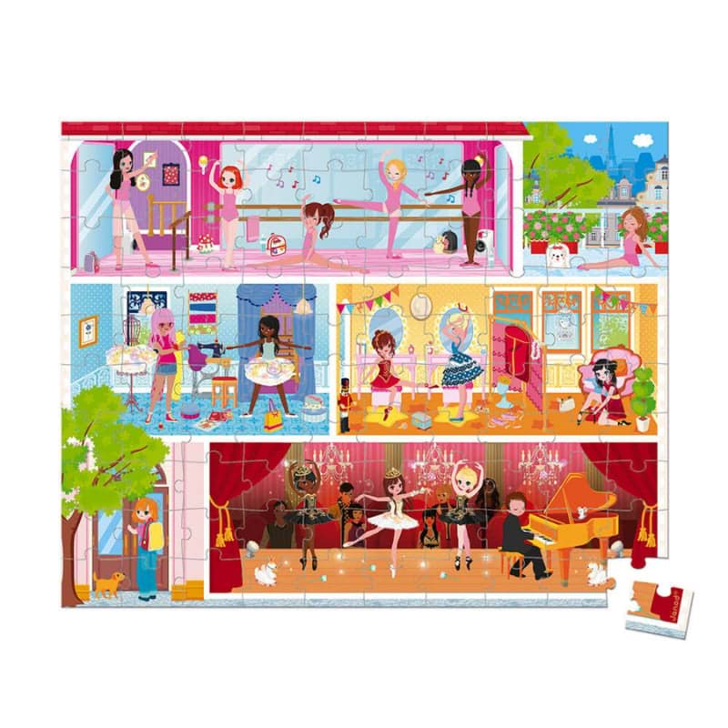 Janod 100 Parça Çantalı Puzzle - Dans Akademi resmi