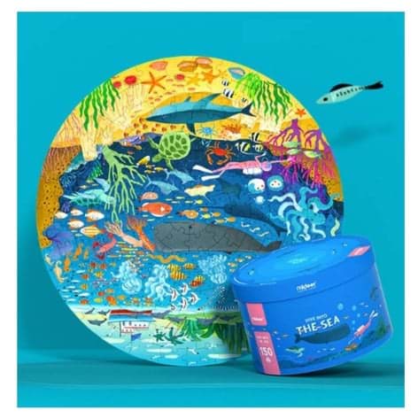 150 Parça Round Puzzle Deep In To The Sea resmi