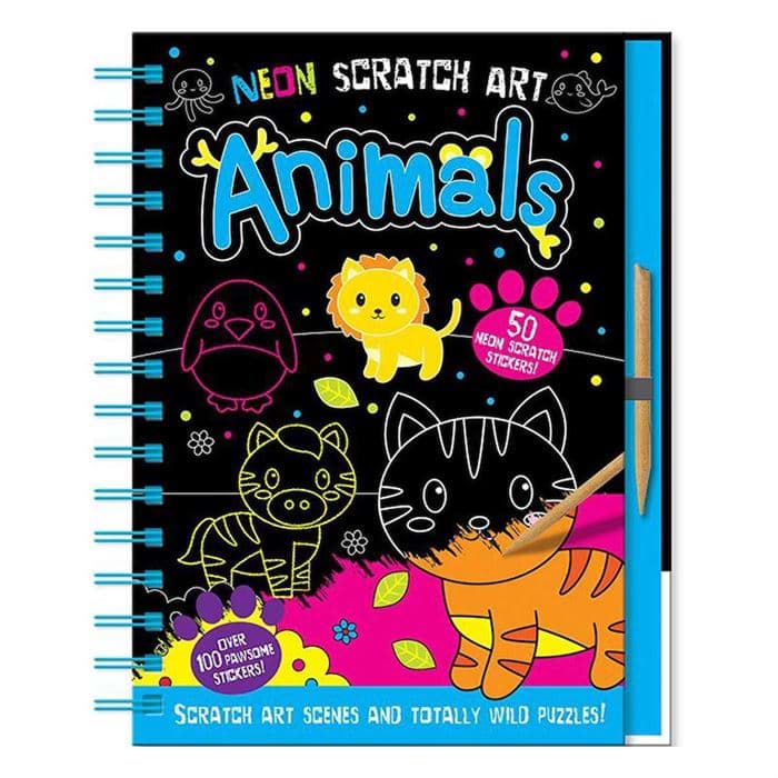 Neon Scratch Art - Animals resmi
