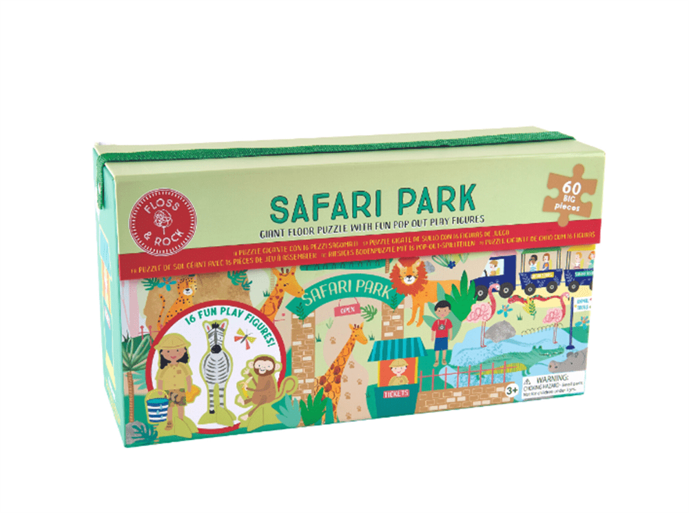 Floss & Rock 60 Parça Yer Yapbozu Safari Park resmi