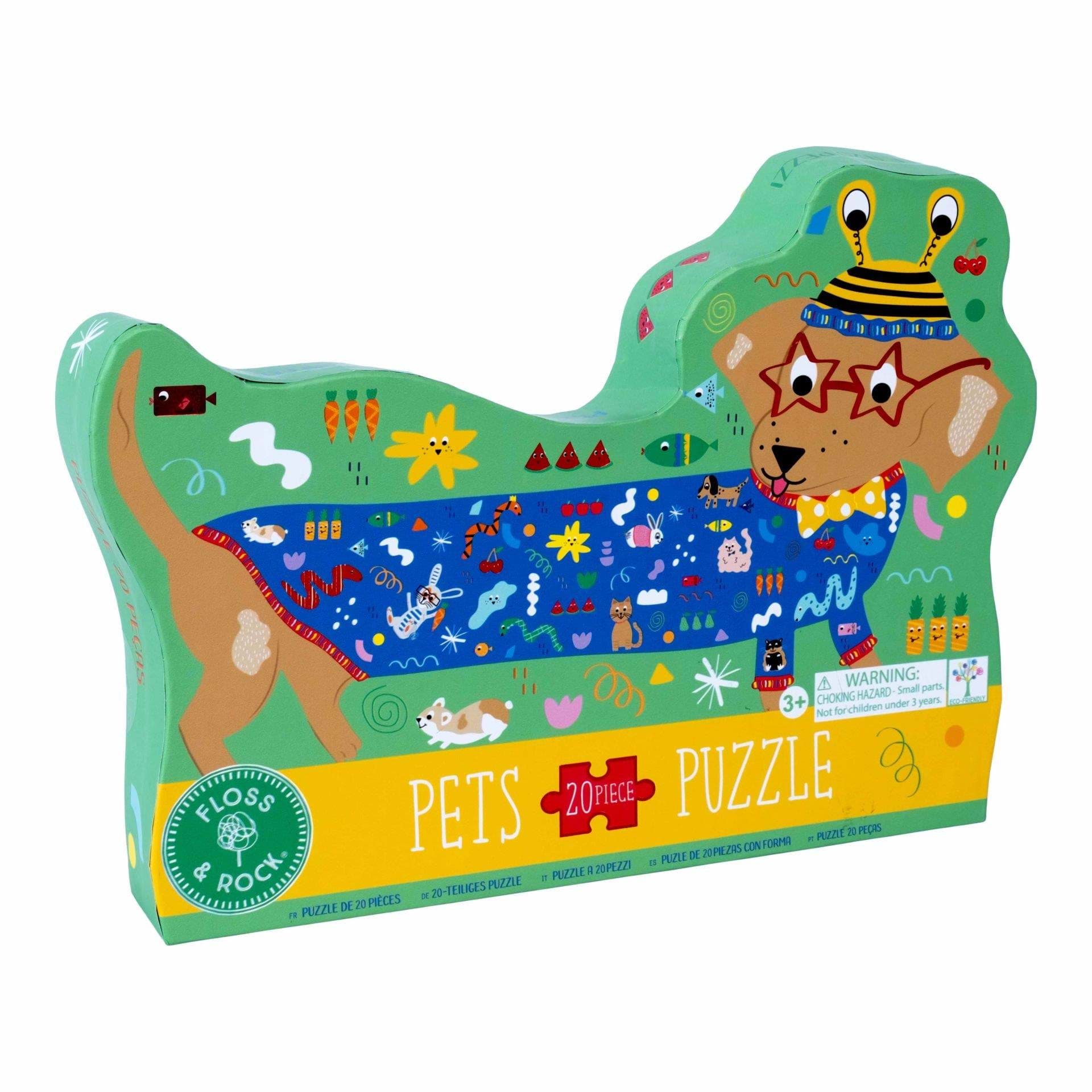 FLOSS & ROCK 20 Parça ''Köpek'' Şekilli Yap-Boz / Pets resmi