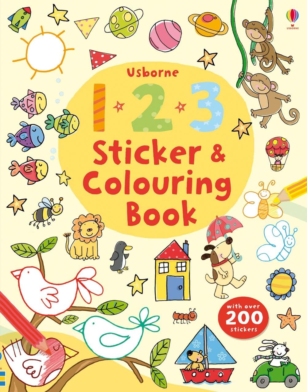 1 2 3 Sticker Colouring Book resmi