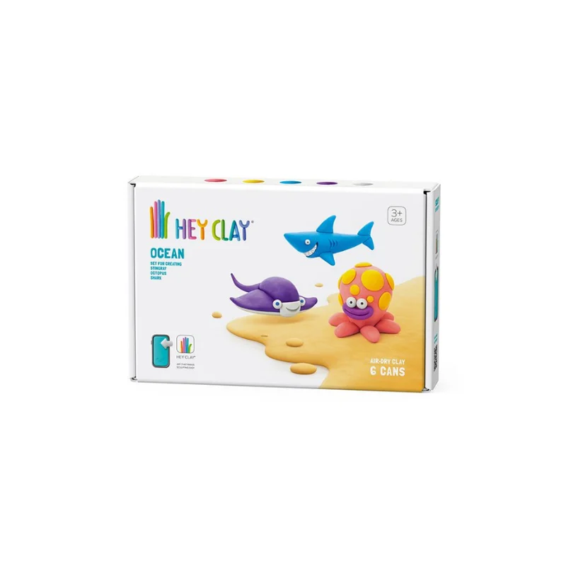 Hey Clay Yaratıcı Kil Seti - Shark, Octopus, Stingray resmi