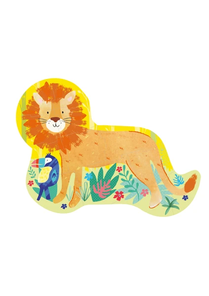 12 Parça Şekilli Yapboz Lion resmi