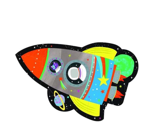 12 Parça Şekilli Yapboz Rocket resmi