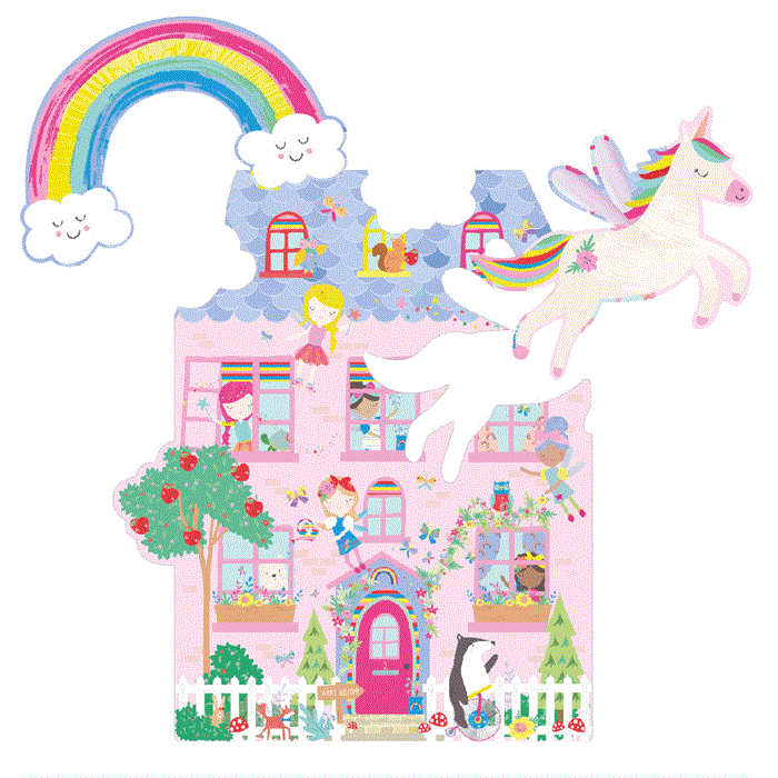 3 ü 1 arada 100 Parça Yapboz Rainbow Fairy resmi
