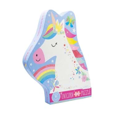 40 Parça Şekilli Yapboz Rainbow Unicorn resmi