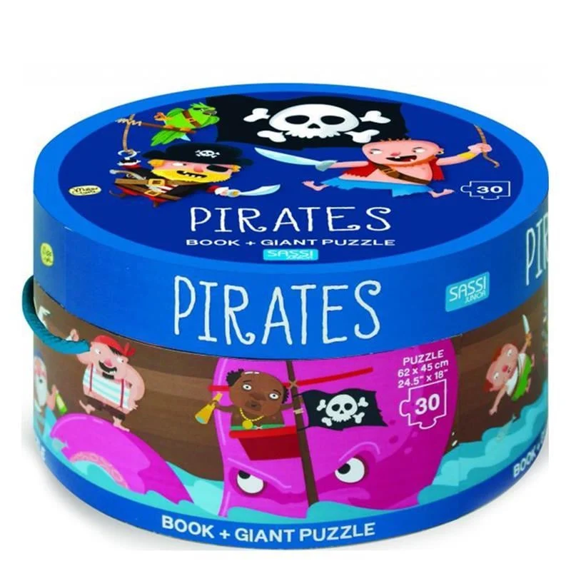 İkisi Bir Arada Dev Puzzle ve Kitap - Korsanlar resmi