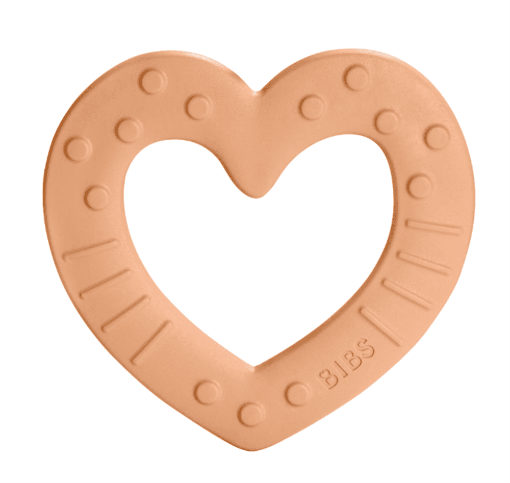Bibs Baby Bitie Heart Diş Kaşıyıcı Peach resmi