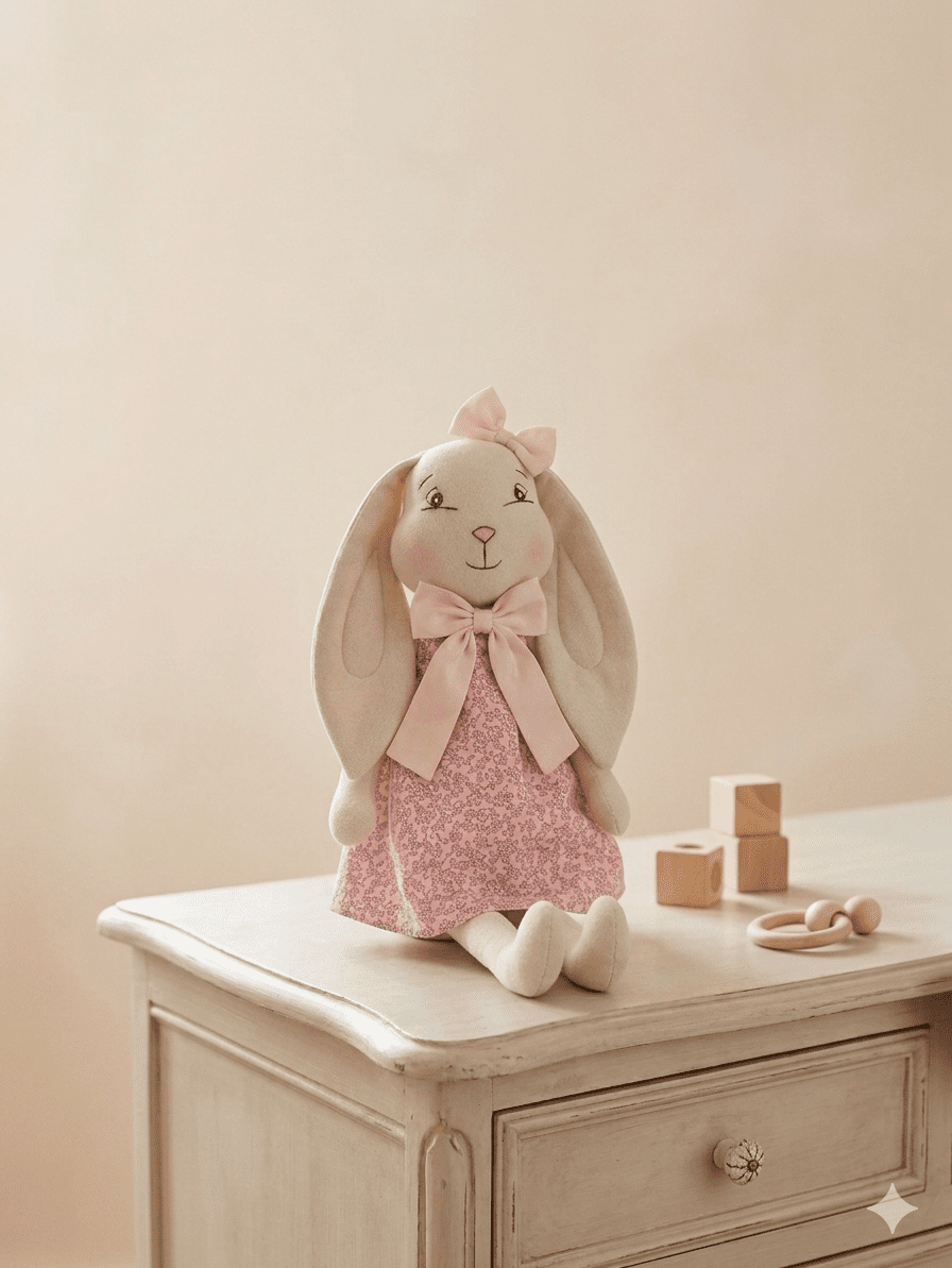 Orta 45 cm Pembe Çiçekli Elbise  resmi