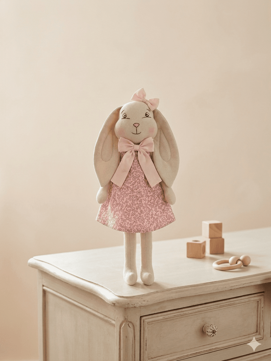 Orta 45 cm Pembe Çiçekli Elbise  resmi