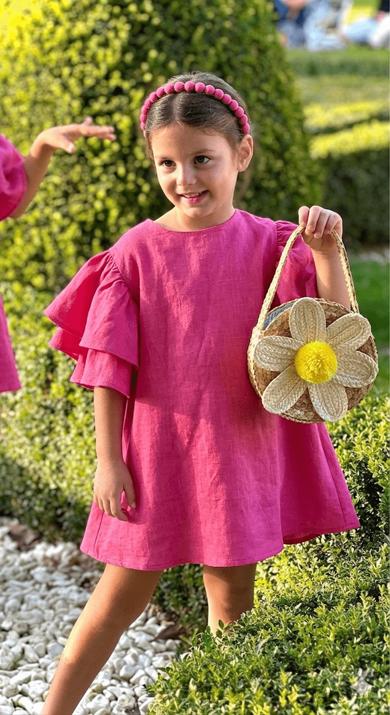Butterfly Dress Fuşya 0-2 Yaş resmi
