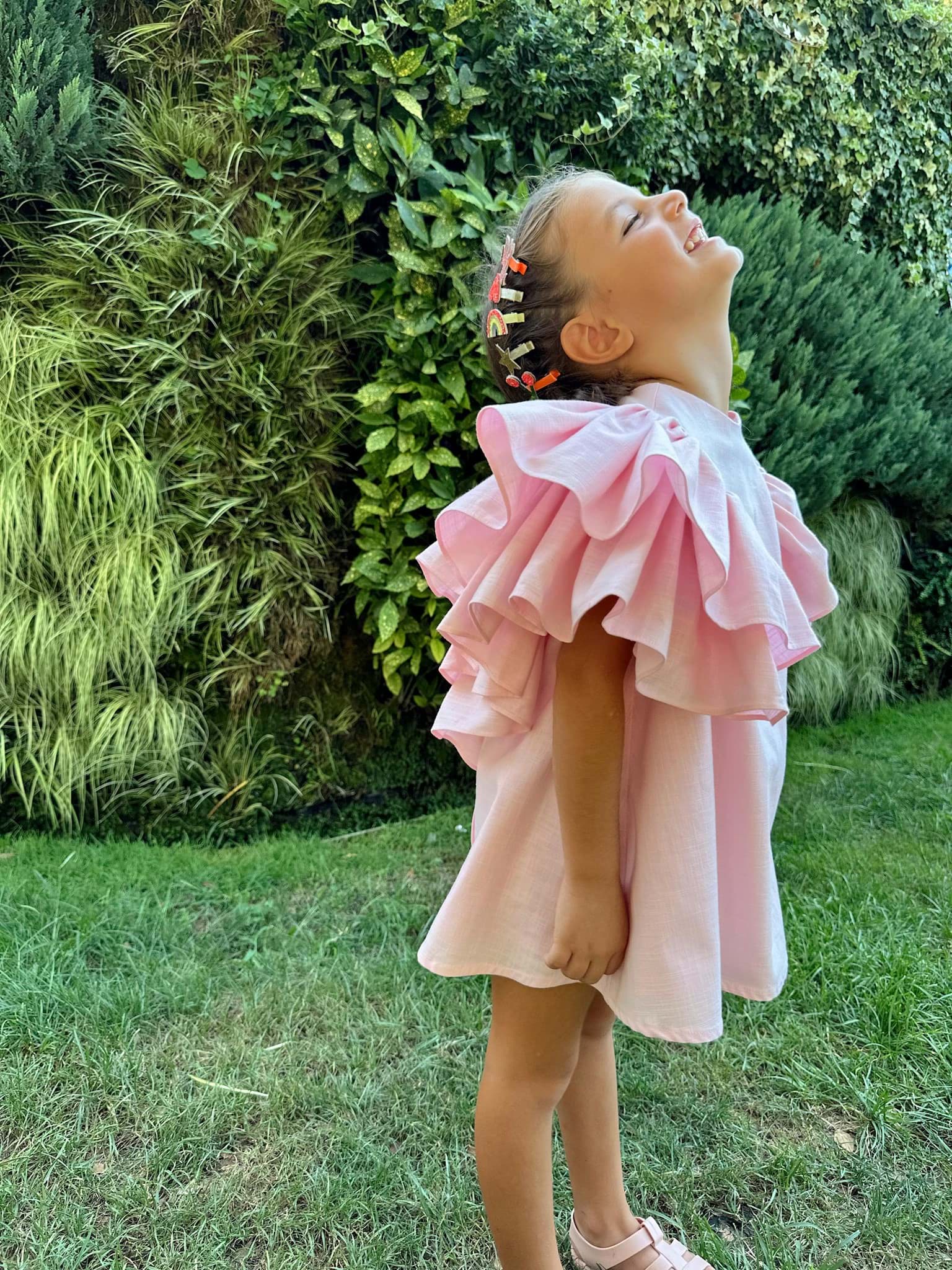 Butterfly Dress Pembe 0-2 Yaş resmi