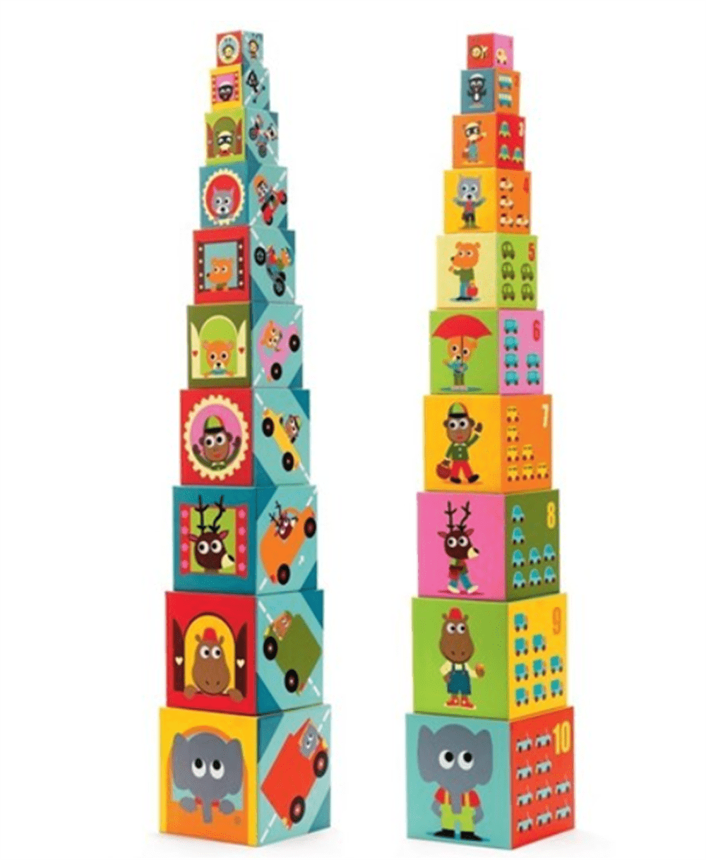 Djeco Küpler 10 Vehicles Blocks resmi